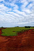 Ussangoda the legendary landing place of Rawana is characteristic for its brick-coloured soil.