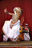 Kandyan dancing and drumming, The Ves Dance, performers in the traditional attire combines stylized gestures with acrobatics.