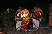 Kandyan dancing and drumming. Fire walking.