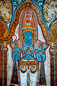Mulkirigala cave temples - The first cave of the first terrace. Painting of Vishnu. 