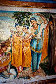 Mulkirigala cave temples - Painting of the cave of the second terrace. The 'Birth of Prince Siddhartha'.