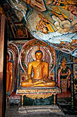 Mulkirigala cave temples - The cave of the second terrace, Buddha image.