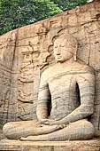 Polonnaruwa - Gal Vihara. The large seated Buddha.