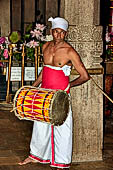 Kandy - The Sacred Tooth Relic Temple, Drummers of the temple. 