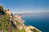 Gibilterra, la cresta della rocca lungo i Mediterranean Steps. 