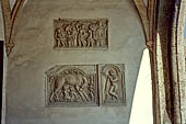Austria Carinzia, Klagenfurth. Il duomo gotico di Maria Saal. Incastonati nei muri della chiesa si trovano numerosi bassorilievi che risalgono al periodo romano. 