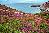 Penisola di Crozon, Finistère. Escursione a Cap le Chevre. L'insenatura di Porz Kreguen sul lato occidentale della penisola. 