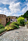 Dinan, Bretagna. Le mura verso Porte du Jerzual. 