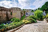 Dinan, Bretagna. Le mura verso Porte du Jerzual. 