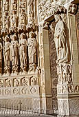 Parigi - Cattedrale di Notre Dame. Il portale del Giudizio Universale, dettaglio. 