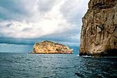 L'isola di Foradada e falesie di Capocaccia, viste dal battello per la grotta di Nettuno. 