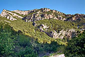 Da Cala Sisine a Cala Biriola. Il sentiero percorre la lunga codula di Cala Sisine.
