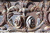 Cefal - the old medieval 'lavatoio' the public wash. Detail of the entrance iron gate.