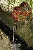 Cefal - the old medieval 'lavatoio' the public wash. Detail of one of the various water sprouts.