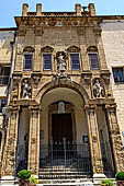 Cefal - the Church of Santa Maria della Catena preceded by a portico of the seventeenth century. 