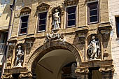 Cefal - the Church of Santa Maria della Catena preceded by a portico of the seventeenth century. 