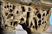 The cathedral of Cefal - The cloister. Capitals of the south side: Adam and Eve.
