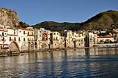 Cefal - the small harbour with all the houses lined overlooking the sea, near 'Porta Pescara'. 