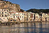 Cefal - the small harbour with all the houses lined overlooking the sea, near 'Porta Pescara'. 