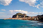 Cefal - The wonderful view of the bay from Torre Santa Lucia with the city dominated by the Rocca. 