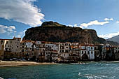 Cefal - the small harbour with all the houses lined overlooking the sea, near 'Porta Pescara'. 
