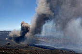 Etna - From Piccolo Rifugio to the Torre del Filosofo. Eruption of 2008.