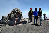 Etna - From Piccolo Rifugio to the Torre del Filosofo. Vulcanologist observing the eruption of 2008.