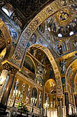 Palermo - Palazzo dei Normanni, Cappella Palatina: la cupola sopra il presbiterio col Cristo Pantocrator