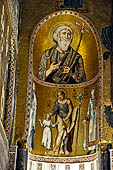 Palermo - Palazzo dei Normanni, Cappella Palatina: paricolare dell'abside della navata di sinistra.