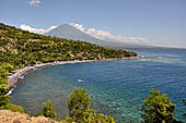 The Amed coast with the Gunung Agung in the distance.
