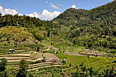 The road to Amed has spectacular scenery with views of rice paddies and plantations around Gunung Lempuyang.
