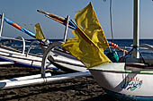 The Amed area is comprised of many traditional little fishing villages. The black sand beach is always full with the pretty traditional jukung fishing outrigger canoes lined up on the sand.