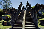 Pura Gelap - Mother Temple of Besakih - Bali. The entrance stairway to the first courtyard framed by two snake-dragon.