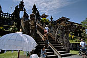 Pura Gelap - Mother Temple of Besakih - Bali. The entrance stairway to the first courtyard framed by two snake-dragon.