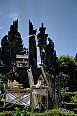 Pura Gelap - Mother Temple of Besakih - Bali. The entrance stairway to the first courtyard framed by two snake-dragon.