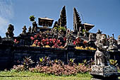 Mother Temple of Besakih - Bali. Mythological figures from the Mahabharata epic on the terraces at the entrance to Pura Penataran Agung.
