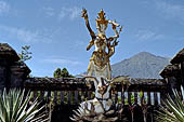 Mother Temple of Besakih - Bali. statue of Saraswati at the entrance of the complex.