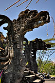 Pura Gelap - Mother Temple of Besakih - Bali. The entrance stairway to the first courtyard framed by two snake-dragon.