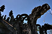 Pura Gelap - Mother Temple of Besakih - Bali. The entrance stairway to the first courtyard framed by two snake-dragon.