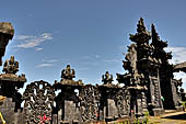 Pura Gelap - Mother Temple of Besakih - Bali. Balustrade of the second courtyard.