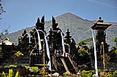 Pura Gelap - Mother Temple of Besakih - Bali. The entrance stairway with Gunung Augung in he background.