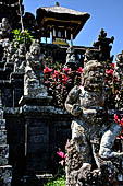 Mother Temple of Besakih - Bali. Mythological figures from the Mahabharata epic on the terraces at the entrance to Pura Penataran Agung.