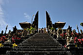 Mother Temple of Besakih - Bali. The monumental stairway leading to the Candi Bentar of the Pura Penataran Agung.