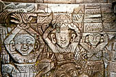 Pura Dalem of Sangsit - Details of the bas-reliefs of the temple front wall with erotic pictures and gruesome depictions of the hell.