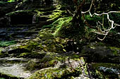 Goa Gajah - the small archaeological area with Buddhist relics on the south of the cave.