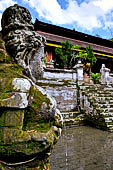 Goa Gajah - the bath sanctuary with six beautiful stone nymphs representing Wadadari holding vases as waterspouts.