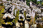 Goa Gajah - the bath sanctuary with six beautiful stone nymphs representing Wadadari holding vases as waterspouts.