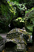 Goa Gajah - the small archaeological area with Buddhist relics on the south of the cave. 