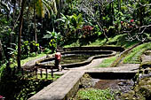 Goa Gajah - the small archaeological area with Buddhist relics on the south of the cave. 