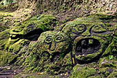 Goa Gajah - rock carvings found along the forest path.